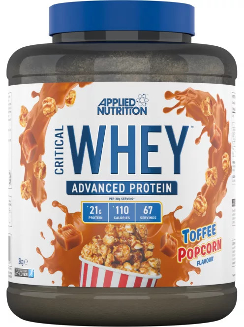 Applied Nutrition - Critical Whey Protein 2kg - Karemellás popcorn - Hidrolizált tejsavó fehérje-izolátum 