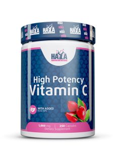   Haya Labs High Potency Vitamin C with Rose Hips 1000mg / 250 Caps. - Immunrendszer erősítő étrend-kiegészítő kapszula csipkebogyó kivonattal