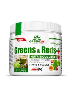   AMIX Nutrition - GreenDay® Greens & Reds + Fruity 250g - Antioxidánsokkal teli instant por zöld shake-hez