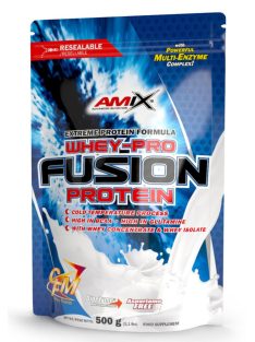  AMIX Nutrition - WheyPro FUSION protein 500g / 1000g / 2300g / 4000g - 500, Cookies Cream - Izomtömeg növelő és regeneráló tejsavó fehérje
