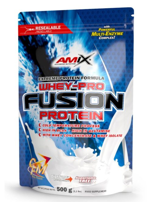 AMIX Nutrition - WheyPro FUSION protein 500g / 1000g / 2300g / 4000g - 500, Cookies Cream - Izomtömeg növelő és regeneráló tejsavó fehérje