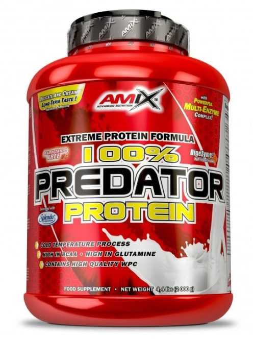 AMIX Nutrition - PREDATOR® Protein 2000 g / 4000 g - 2000, Strawberry - Tejsavófehérje-koncentrátum