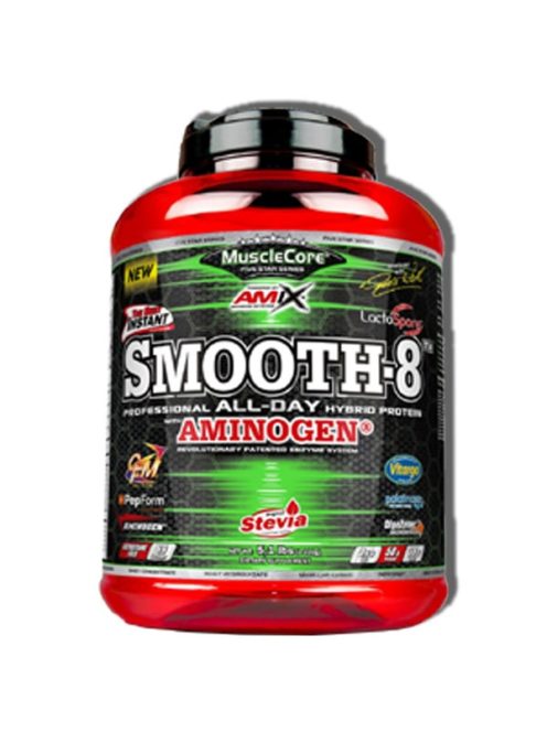 AMIX Nutrition - MuscleCore® DW - Smooth - 8 ® Hybrid Protein 2300g - Strawberry-Joghurt - Tejsavófehérje, kazein és további speciális forrásokat tartalmazó fehérje készítmény